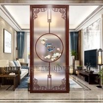 Modern Chinese art glass partition wall living room screen toilet entrance background frosted light transmission simple