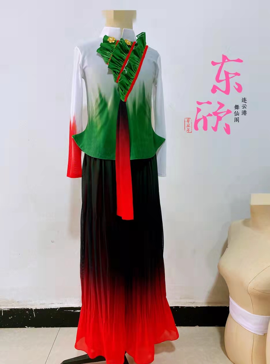 Dance art wood cotton open XI Xiaoho Wind for young children Dance Costume Stage Clothing Professional Customisation