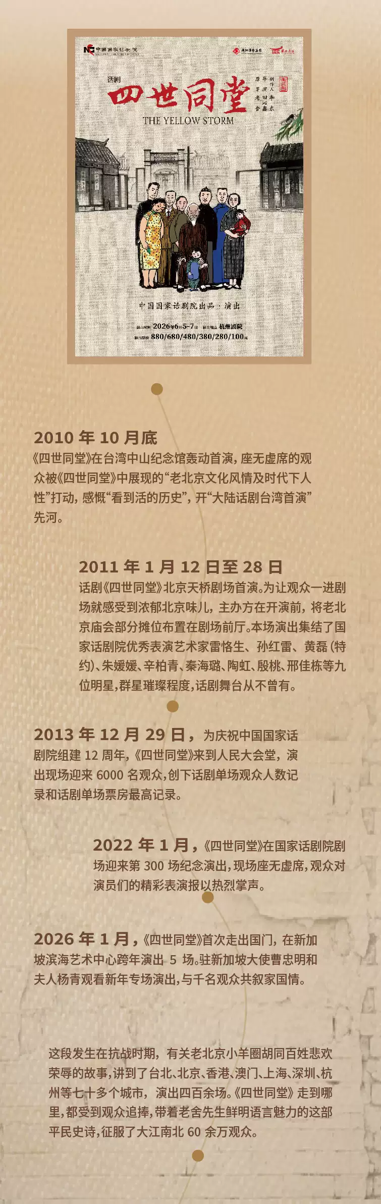 2026国话·杭州演出季——中国国家话剧院话剧《四世同堂》—杭州站 2026国话·杭州演出季——中国国家话剧院话剧《四世同堂》—杭州站