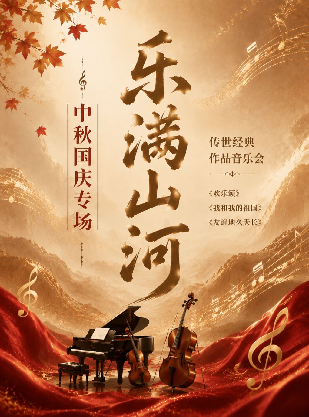 【北京】【中秋专场】「乐满山河」传世经典名曲中秋国庆专场音乐会｜我和我的祖国·友谊地久天长