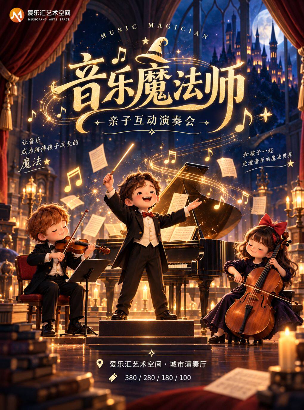 【北京】「音乐魔法师」——《哈利波特》《魔女宅急便》《四小天鹅》沉浸式亲子互动演奏会