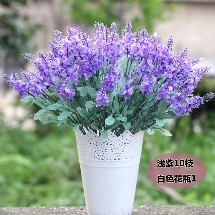 Đầy đủ 38 nhân dân tệ 绢 hoa giả nhựa hoa trang trí hoa nhân tạo 10 hoa oải hương phòng khách sân vườn - Hoa nhân tạo / Cây / Trái cây giá lan giả hạc rừng