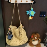 Летняя соломенная сумка на одно плечо