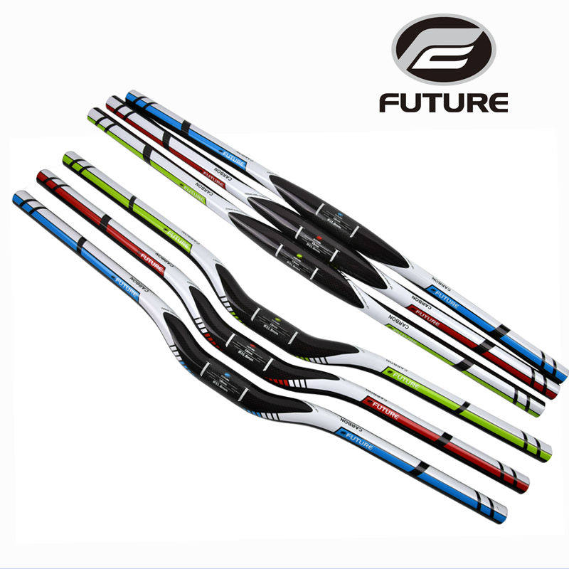 Taiwan Future FUTURE Carbon fiber handlebar mountain road bike straight to pass the cross 3K bright light B