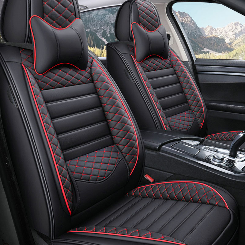 Car seat cushion four seasons universal seat cover leather fully surrounded seat cover five-piece set complete set of car car cushion