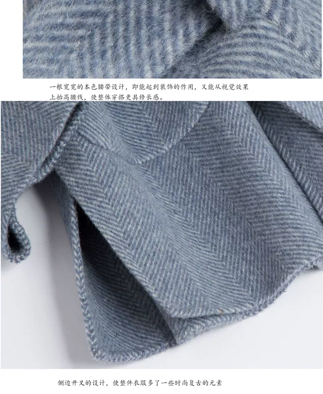 2019 mùa thu và mùa đông áo len cashmere hai mặt trùm đầu áo khoác nữ ngắn lông cáo nhỏ cổ áo ren Hàn Quốc - Áo Hàn Quốc