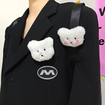 Clearance does not return Cartoon Doll pin cute plush badge bear brooch bag pendant