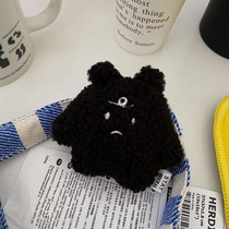 Korean ins cute plush pendant bag bag bag bag hanging decoration ugly cute cartoon doll keychain decoration tide