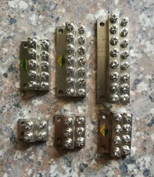 JDG grounding row double-layer grounding terminal wiring copper row A type 5 5 zero ground row copper block 10 bits