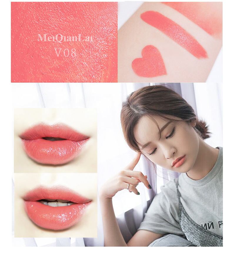 Meiqianlai Rose Son dưỡng ẩm kéo dài không dễ dàng Decolorization Bean Paste Bưởi Matte Lipstick Lip Gloss Bites Lip Makeup 3ce stylenanda velvet lip tint