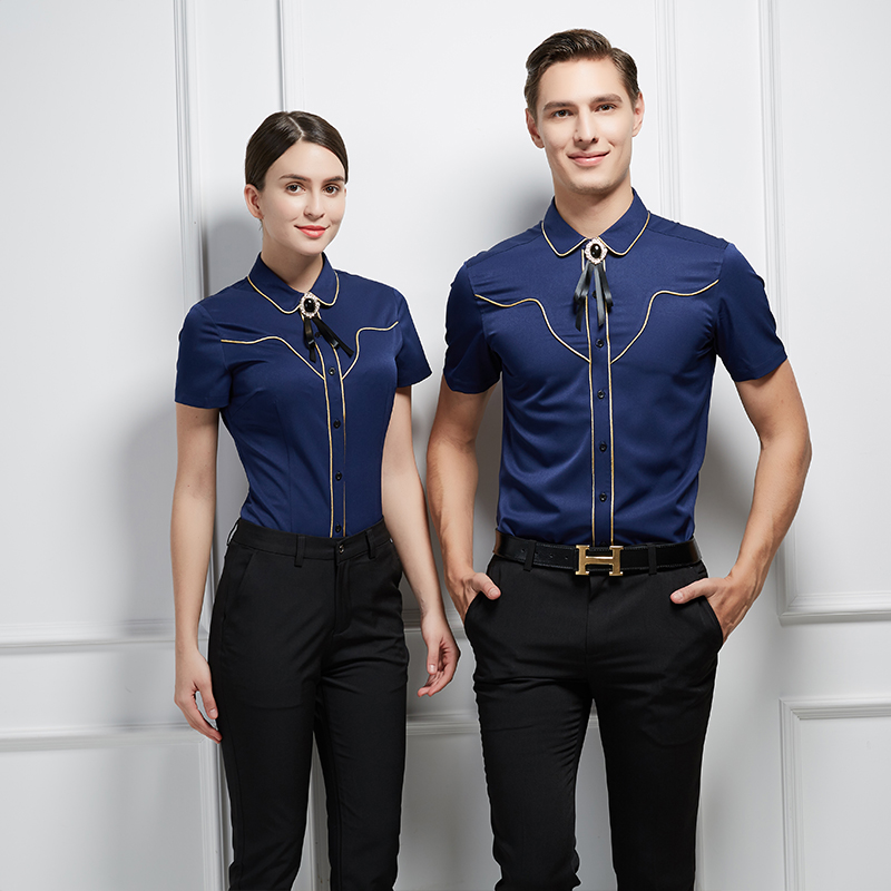 Dài Lier 2019 mới thanh KTV viên workclothes thống nhất tổng thể ngắn tay đêm câu lạc bộ