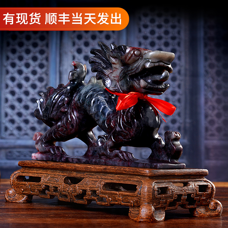 Xiuyu Stone Qinglong Decoration Pair of Large Home Decoration Decoration Housewarming New Home Gift Porch Decoration