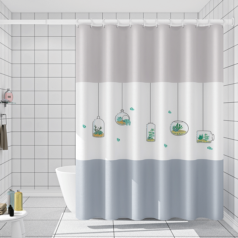 Makeup Room Bath Curtain Suit Free From Stiletto Bathroom Partition Window Waterproof Curtain Warm Bath Curtain Mildew Proof Bath Curtain Cloth Door Curtain
