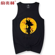 Dragon Ball vest nam thanh niên hoạt hình không tay vest mùa hè Sun Wukong đổ mồ hôi rào cản áo vest mùa hè