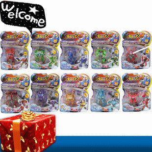 A set of 10 2782A-J models of the Genuine Warrior Sky Warrior Deformation Robot Toy Series