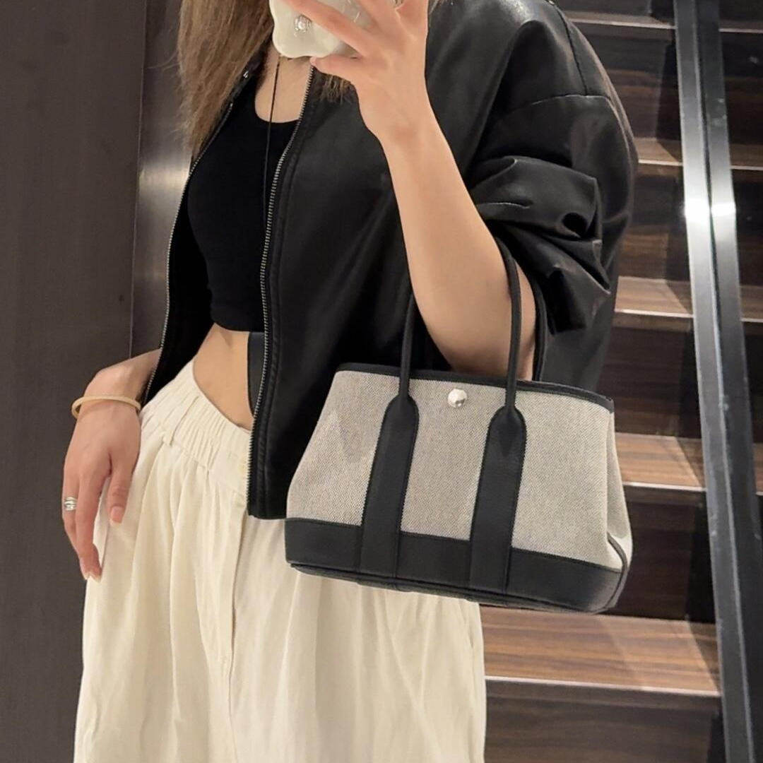 Элитная сумка spot NEO Garden Party шиферно-серая холщовая садовая сумка 23, женская сумка 1204