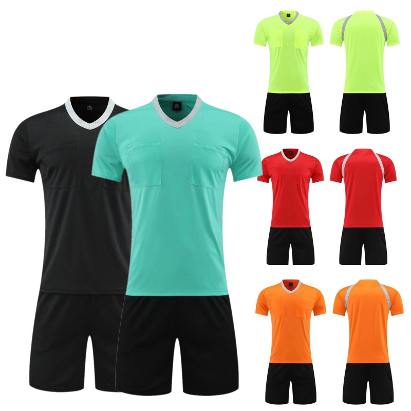 Football match referee suits refereed referee short sleeve jersey professional football match training referee equipment custom-made-Taobao
