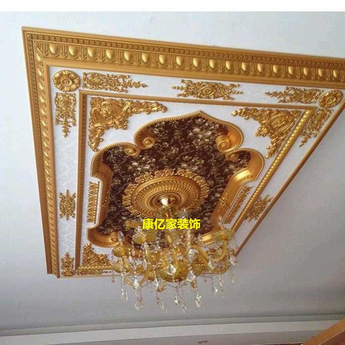 Custom European lamp pool decoration living room ceiling ceiling modeling pS material pu chandelier lamp disc European square