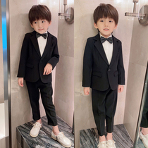 Boy Suit Set Spring and Autumn Childrens Wedding Flower Dress 2021 New Little Boy Piano Performance Suit Tide