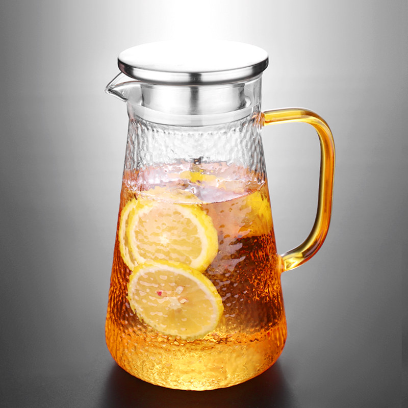 Large-capacity glass cold kettle home high temperature resistant cool white kettle cup heat-resistant explosion-proof teapot set tie pot