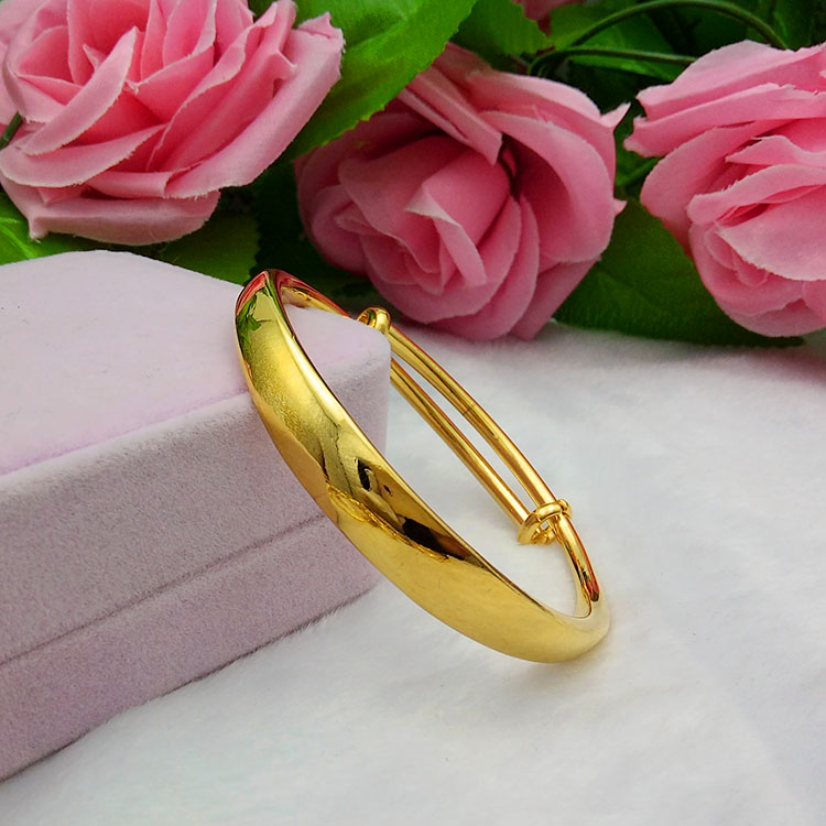 Thời trang đồng xu euro bóng loáng kéo vòng tay dày mạ vàng ngôi sao hoang dã vòng tay vàng cát thời gian dài không phai lac tay dep
