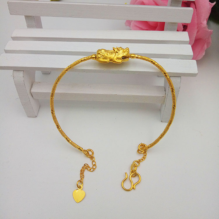 Euro Coin Trang sức Vòng đeo tay mạ vàng Có thể điều chỉnh Giả Sha Jin Jin Bracelet Bracelet Hollow chuyển hạt vòng tay phụ nữ vòng tay gỗ trầm hương