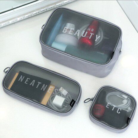 Travel cosmetic bag Portable simple mini small cosmetic bag Portable transparent large capacity clutch bag Wash bag female