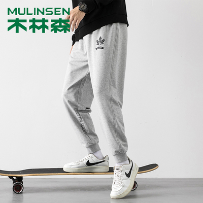 木林森棉运动裤男秋季新款九分裤