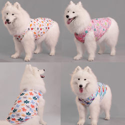 Pet Clothes Dog Pet Dog Spring and Summer Golden Retriever Medium and Large Dog Small Autumn and Winter Samoyed Vest Thin