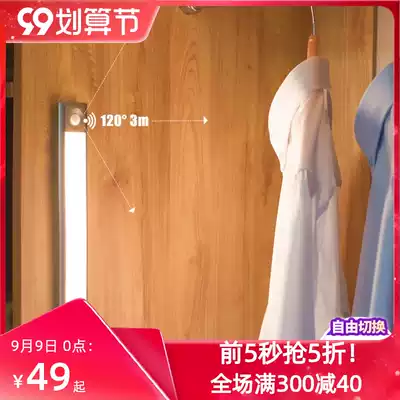 led charging overall Cabinet light human body induction bed lamp wardrobe lamp hanging cabinet bottom lamp wireless shoe cabinet Light Night Light