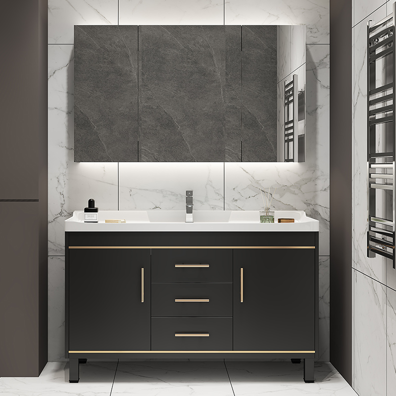 Light Extravagant Modern Minimalist Bath Cabinet Combined Wash Terrace Wash Washbasin Cabinet Composition Solid Wood Small House Type dressing room