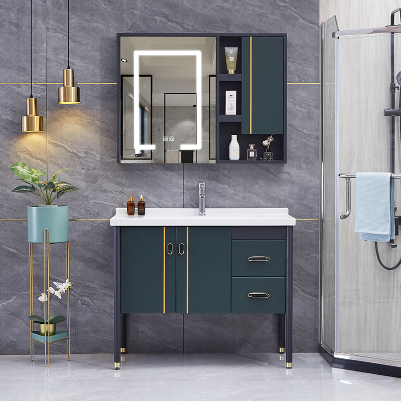 Oak Floor-to-ceiling Bathroom Cabinet Combination Washbasin Hand Wash Basin Cabinet Combination Smart Mirror Cabinet Bathroom Powder Room