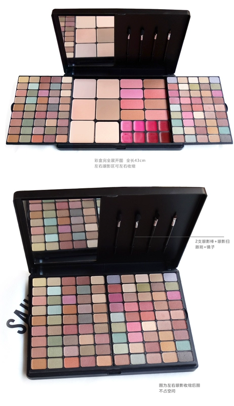 Bộ mỹ phẩm chuyên nghiệp VOCE Hộp trang điểm Full Set Trang điểm tự nhiên Người mới bắt đầu Phấn mắt Son môi làm đẹp