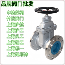 China Nuclear Su Valve Shanghai Lianggong Hugong Jingdie 304 stainless steel concealed stem elastic seat seal soft seal flange gate valve