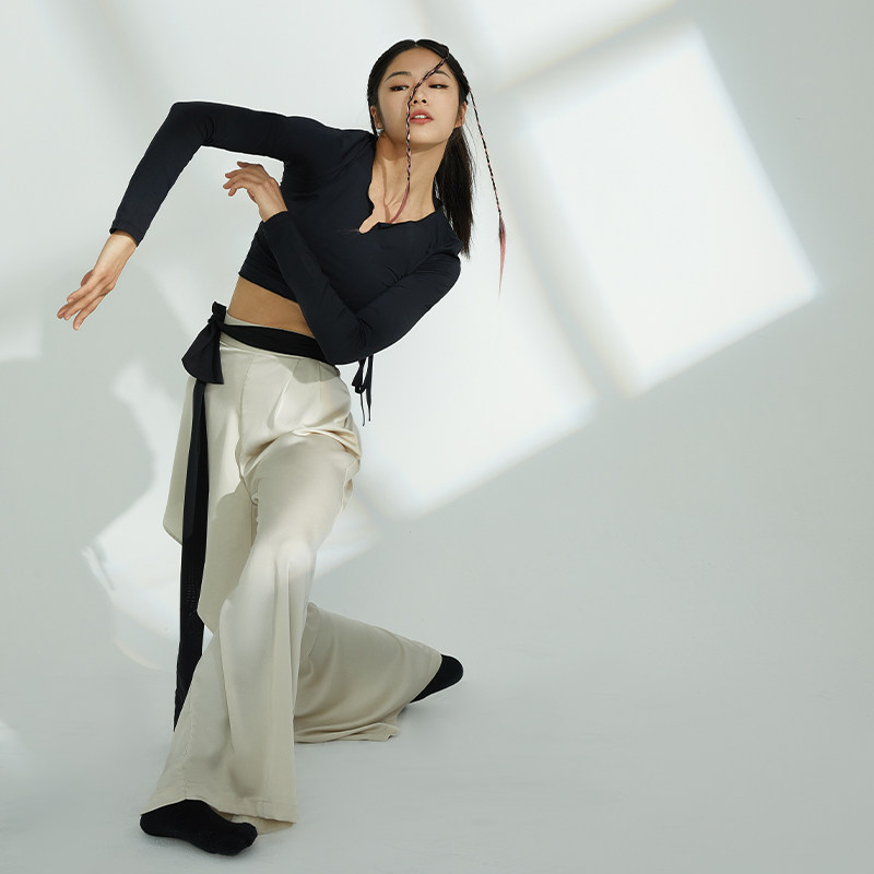 S-48 modern dance performance Dance Pants Women Loose big code Summer performance out of white classical dance Original Hu Shen