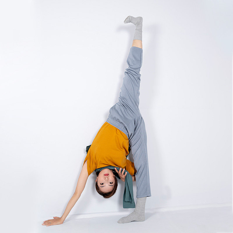 F-59 Autumn Winter New Women's Modern Dance Pants Sports Fitness Yoga Long Pants Practice Pants Thickened Robe Pants slim fit