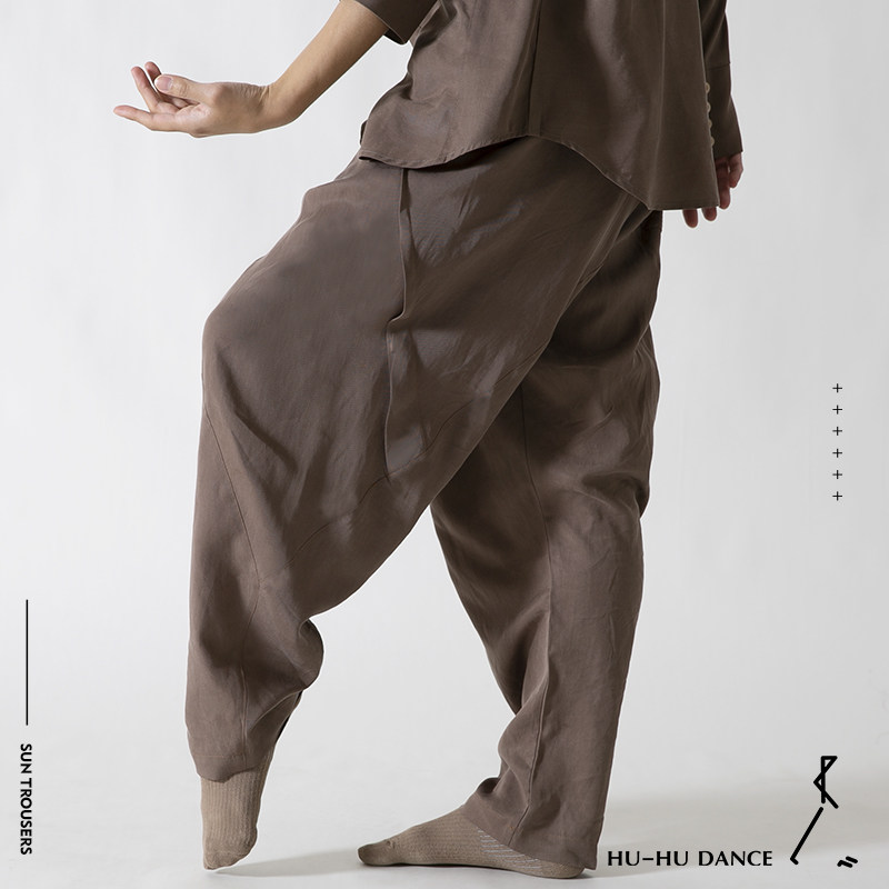 S-04 Modern Dance Pants Original Yoga Pants Loose Simple Performance Clothing Men's Same Style Elegant Tencel