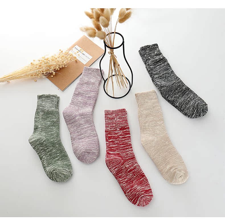 Vớ nữ mẫu mùa thu đông trong ống cộng với vớ nhung nữ mùa đông dày cộng với nhung ấm terry khăn bông vớ tất dài qua đầu gối cho nữ
