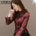 2018 phụ nữ mới mùa xuân và mùa thu ren áo sơ mi nữ phiên bản Hàn Quốc của áo sơ mi dài tay hoang dã áo khoác voan