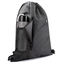 Sports Beam Pocket Double Shoulder Backpack Custom Printed Word LOGO Light Draw Rope Bag gym Fitness Travel Female admission Package Male