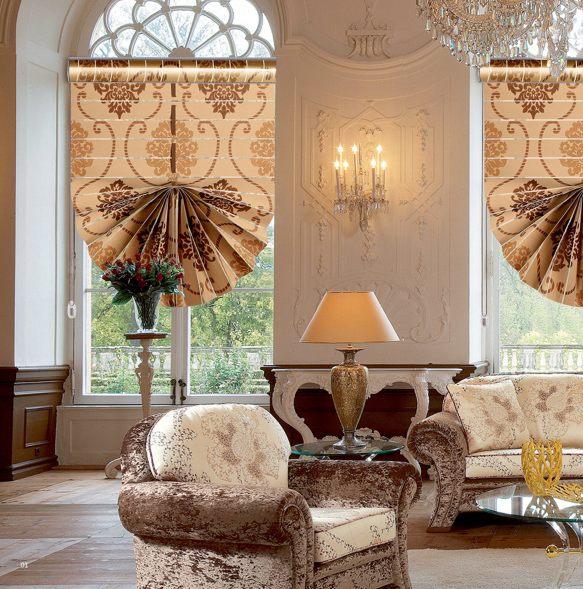 Custom Roman blinds shade shutters shade shading lifting roller shutters Balcony Bedroom Office Kitchen Toilet-Taobao