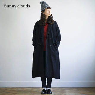 SUNNYCLOUDS velvet coat fabric with dropped shoulders