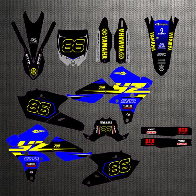 15 15 16 17 18 19 19 21 21 years WRF Mountain Leaf YZ250FX YZ450F Applid Cling Film Car Sticker