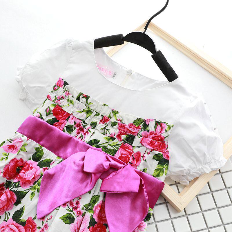 Girls Summer skirts 2018 new girls clothes Korean version for small frescoed large children 12-15 years old pure cotton