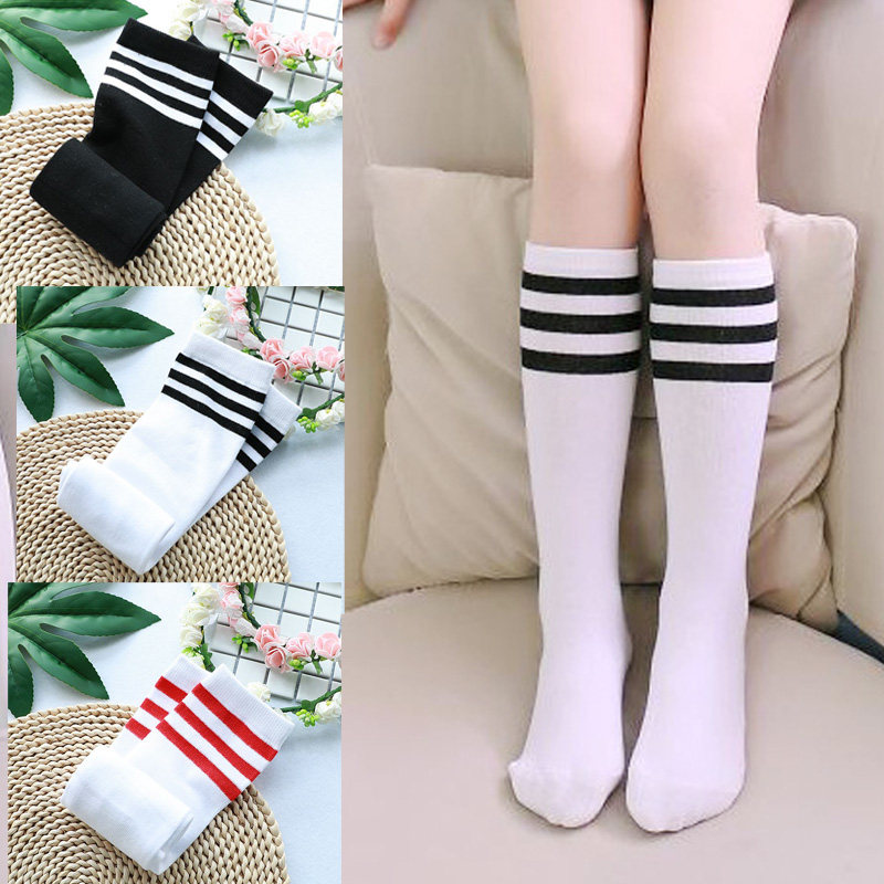 Girl's however knee-high cylinder socks Children's stockings Socks Student Bubble Socks Half Cut Socks College Wind Calf Socks White
