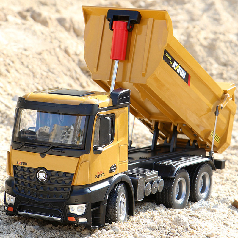 Alloy simulation wireless remote control dumper dump truck toy electric construction vehicle charging children boy