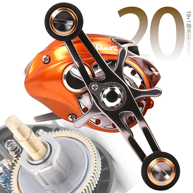 Pule fish metal wire cup drop wheel long-throw anti-frying line 19 1-axis centrifugal brake novice road subwheel fish wire wheel