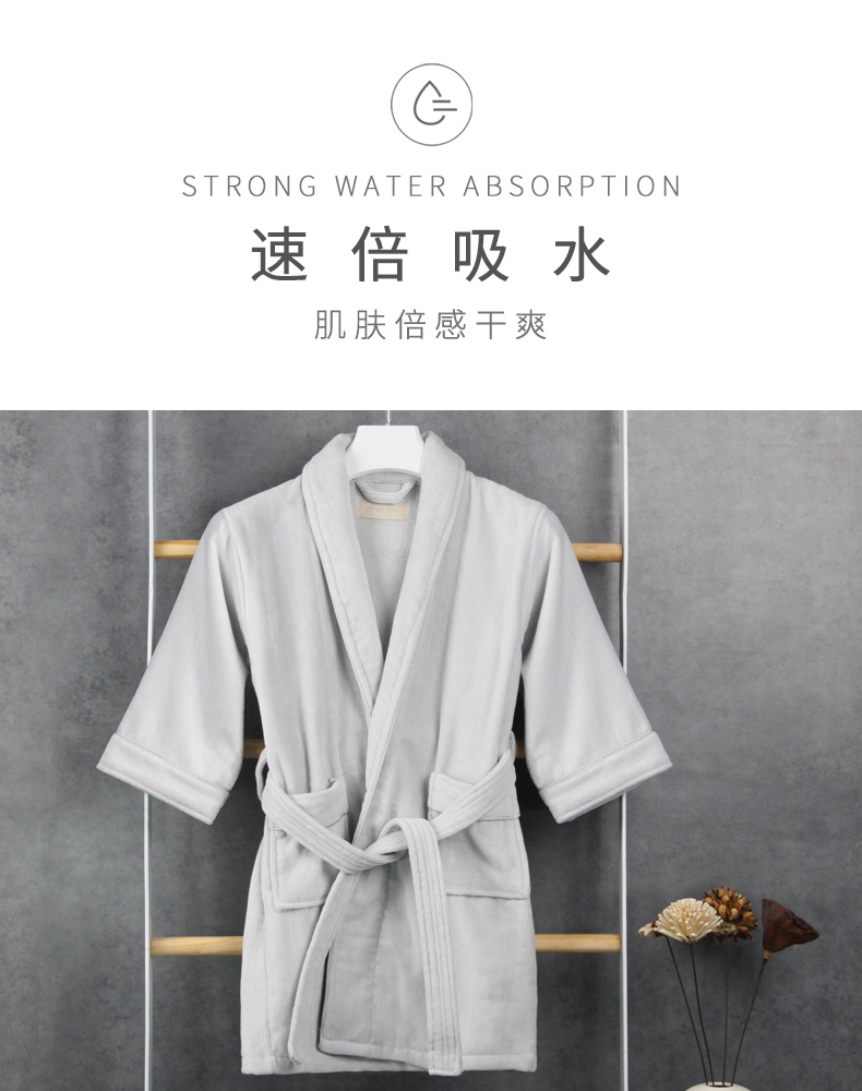 Áo tắm khách sạn Amy Le áo choàng năm sao nam và nữ áo choàng không chất liệu cotton dày đôi hấp thụ nước không bông - Khăn tắm / áo choàng tắm khăn tắm giá rẻ