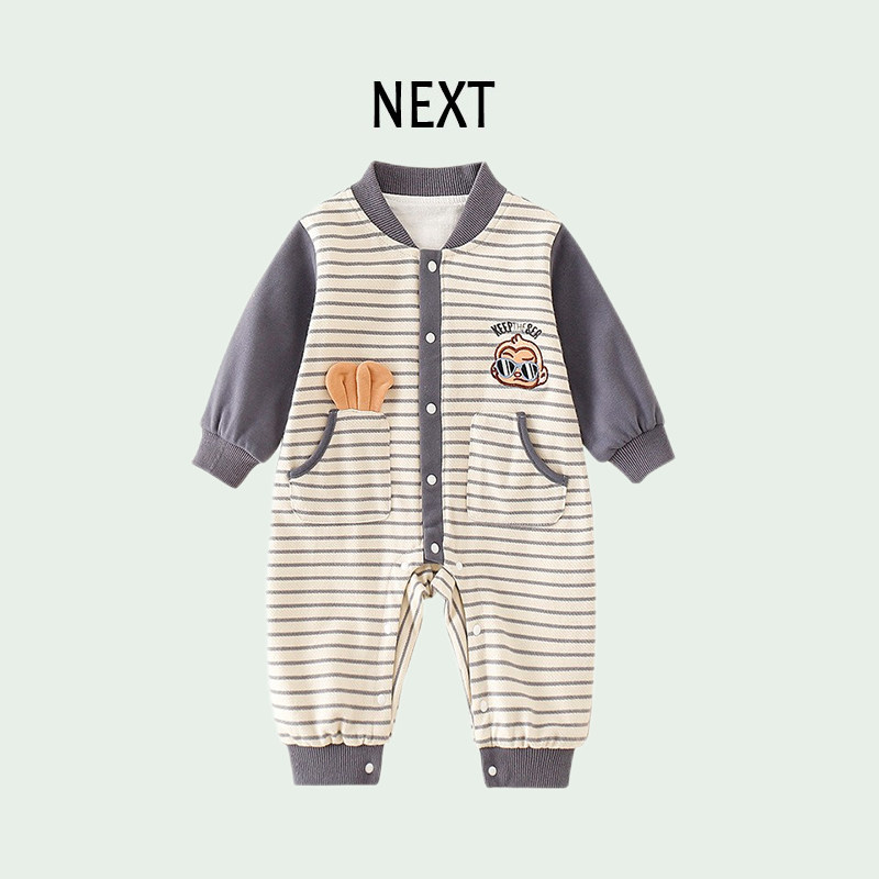 British Next Boys Long Sleeved Out Dress Fall Lovely Newborn Hardclothes Hundred Days Baby Clothes