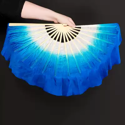 Silk dance double-sided adhesive dance fan Children Yangge fan 8 inch dancing kindergarten primary school student performance props fan